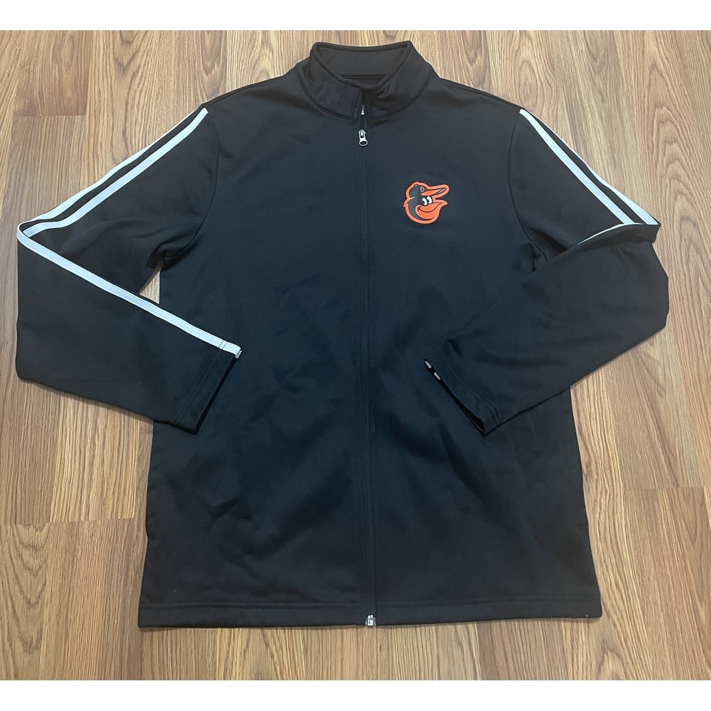 Baltimore Orioles Track Jacket Mens Medium MLB Genuine Merchandise Black